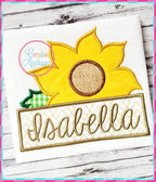 Sunflower Frame Applique included in the Creative Appliques Fall Applique and Embroidery Bundle