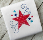 Swirly Star Applique included in the Creative Appliques Patriotic Applique and Embroidery Bundle