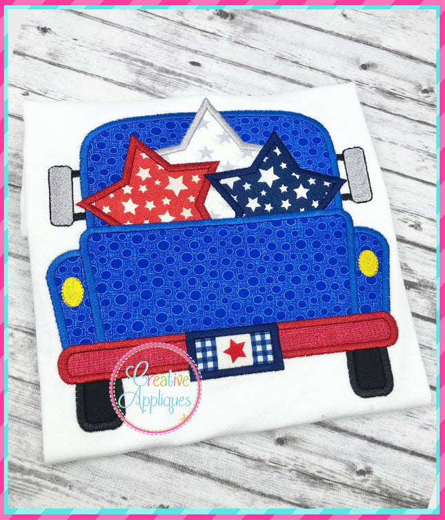 Truck Stars Applique included in the Creative Appliques Patriotic Applique and Embroidery Bundle