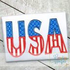 USA Split Applique included in the Creative Appliques Patriotic Applique and Embroidery Bundle