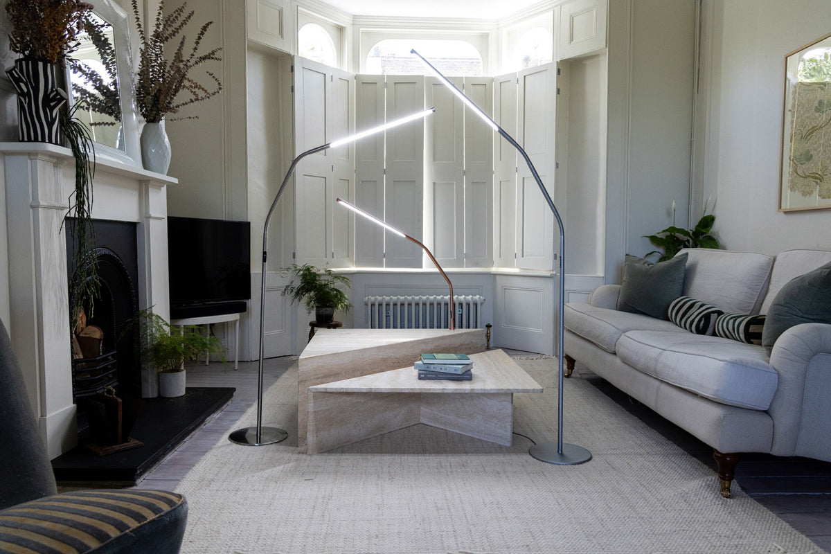 Daylight Slimline 4 Floor Lamp - Ice Grey, view 3