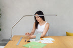 Daylight Slimline 4 Table Lamp in Brushed Steel