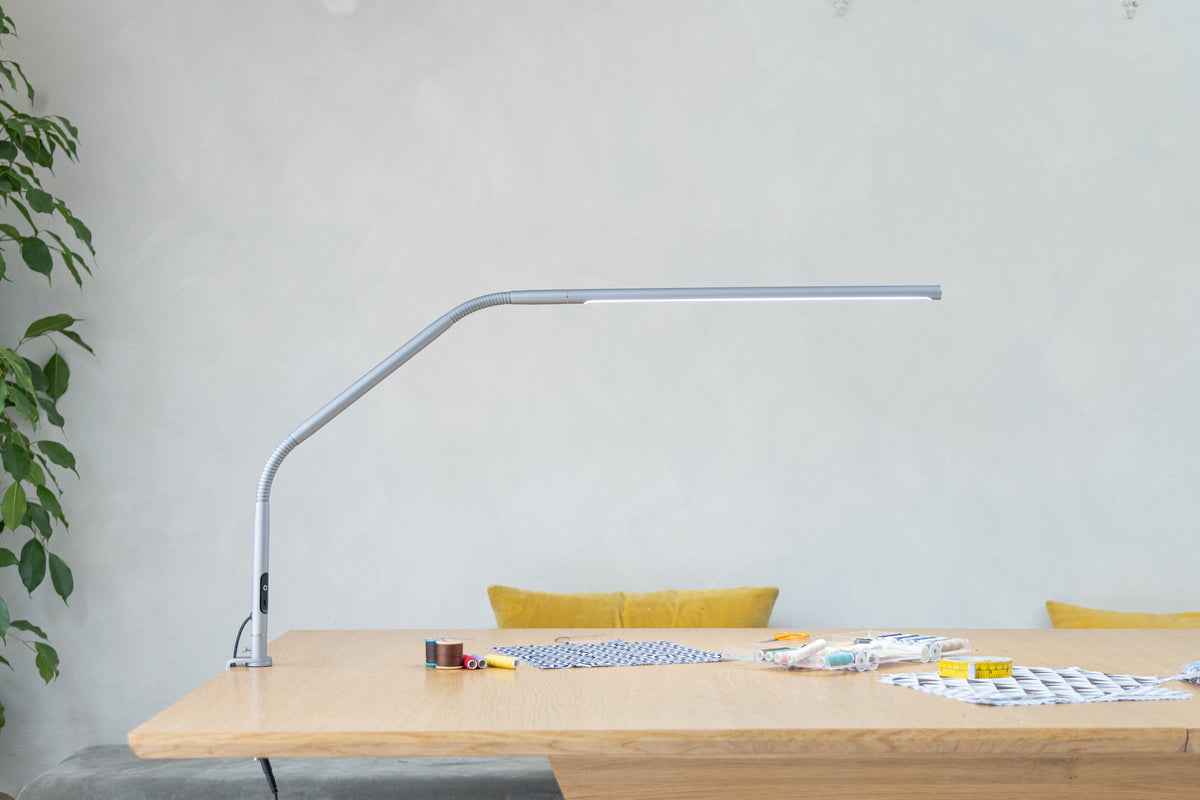 Daylight Slimline 4 Table Lamp in Ice Grey