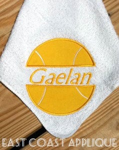Creative Appliques Divided Tennis Applique Design included in the Sports Monogram Frame Applique Bundle