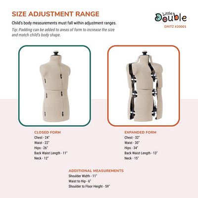 Dritz Little Double Adjustable Dress Form – Child — product view 3