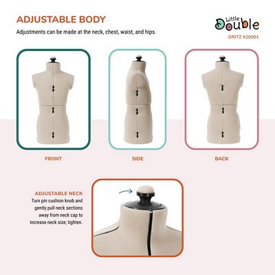 Dritz Little Double Adjustable Dress Form – Child — product view 5