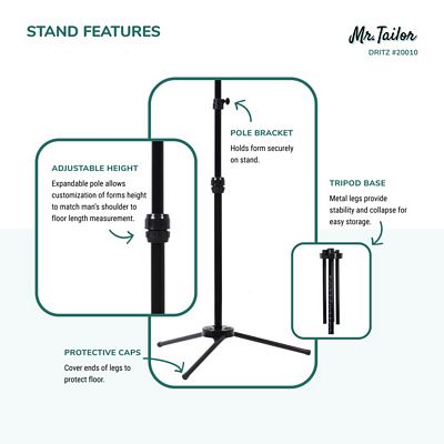 Dritz Mr. Tailor Adjustable Male Form — product view 8