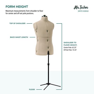 Dritz Mr. Tailor Adjustable Male Form — product view 9