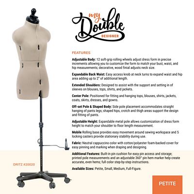 Dritz My Double Designer Adjustable Dress Form – Petite — product view 2
