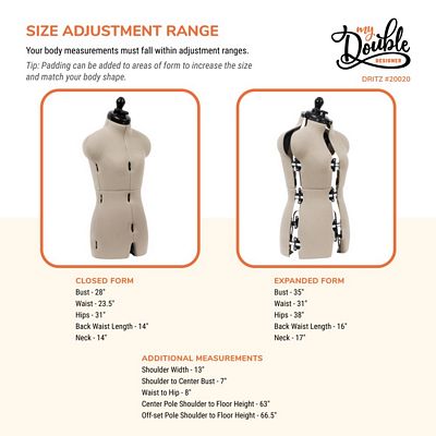 Dritz My Double Designer Adjustable Dress Form – Petite — product view 3