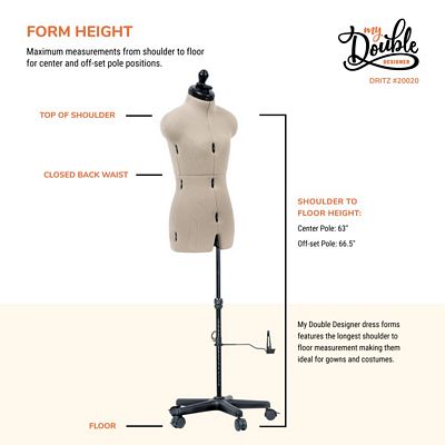Dritz My Double Designer Adjustable Dress Form – Petite — product view 9