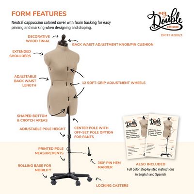 Dritz My Double Designer Adjustable Dress Form – Small — product view 4