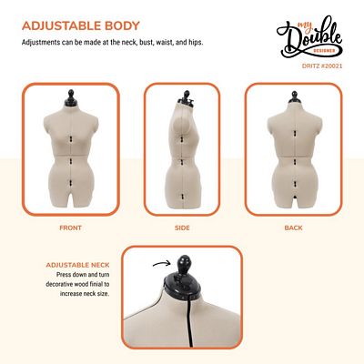 Dritz My Double Designer Adjustable Dress Form – Small — product view 5