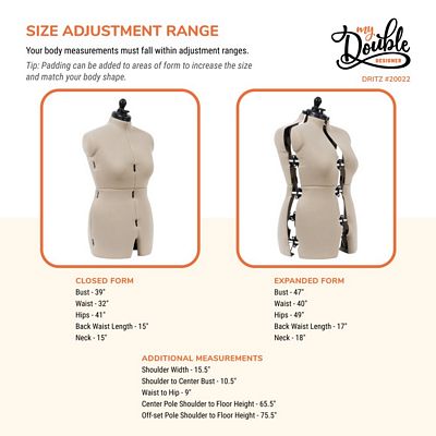 Dritz My Double Designer Adjustable Dress Form – Medium — product view 3