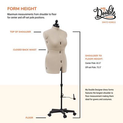 Dritz My Double Designer Adjustable Dress Form – Medium — product view 9