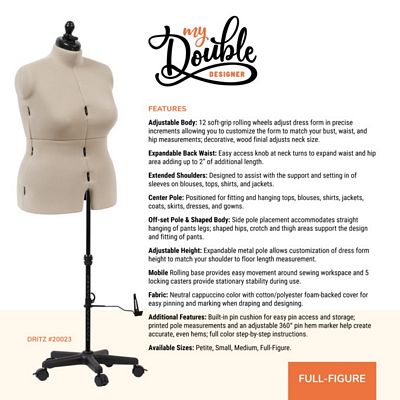 Dritz My Double Designer Adjustable Dress Form – Full Figure — product view 2
