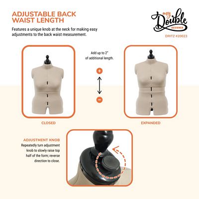 Dritz My Double Designer Adjustable Dress Form – Full Figure — product view 7