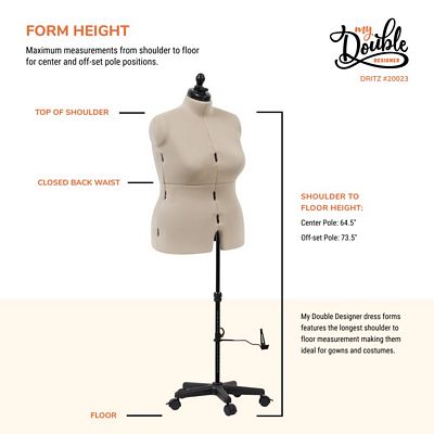 Dritz My Double Designer Adjustable Dress Form – Full Figure — product view 9