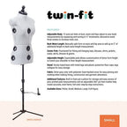 Dritz Twin-Fit Adjustable Dress Form – Small — product view 2
