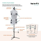 Dritz Twin-Fit Adjustable Dress Form – Medium — product view 4