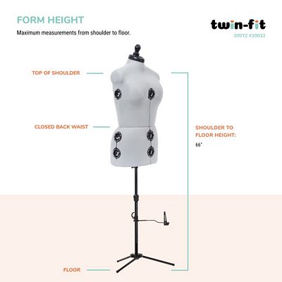 Dritz Twin-Fit Adjustable Dress Form – Medium — product view 9