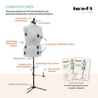 Dritz Twin-Fit Adjustable Dress Form – Large — product view 4