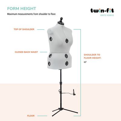 Dritz Twin-Fit Adjustable Dress Form – Large — product view 9