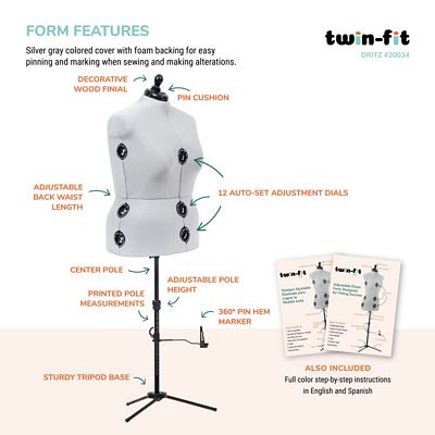 Dritz Twin-Fit Adjustable Dress Form – Full Figure — product view 4