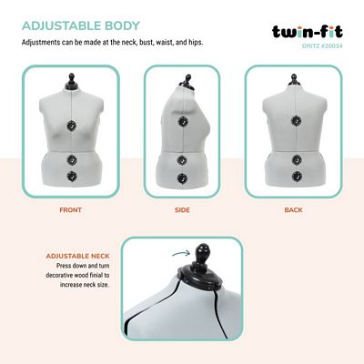 Dritz Twin-Fit Adjustable Dress Form – Full Figure — product view 5