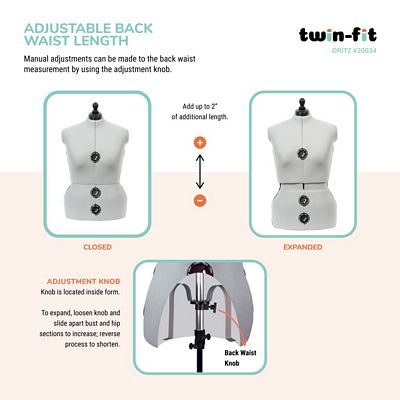 Dritz Twin-Fit Adjustable Dress Form – Full Figure — product view 7