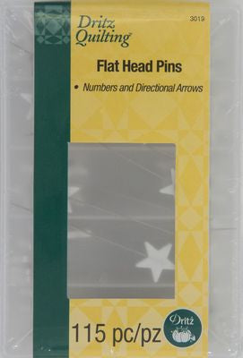 Dritz Flathead Numbered & Directional Pins – 115 Count — product image