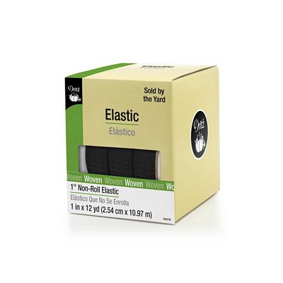 Dritz 1-Inch Black Non-Roll Elastic – 12-Yard Roll — product image