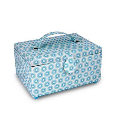 Dritz Sewing Basket – Blue Top Handle — product view 2