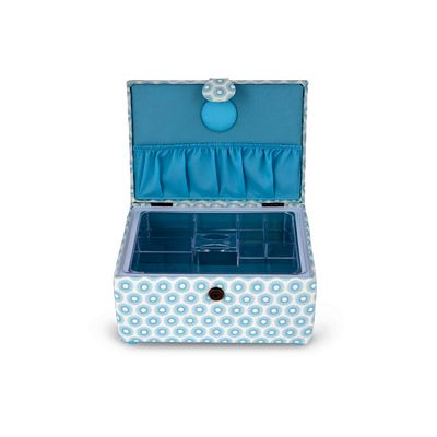 Dritz Sewing Basket – Blue Top Handle — product view 3