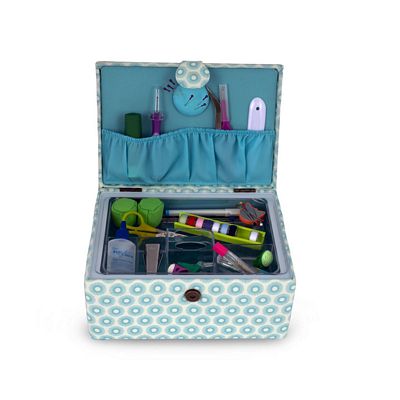 Dritz Sewing Basket – Blue Top Handle — product view 5