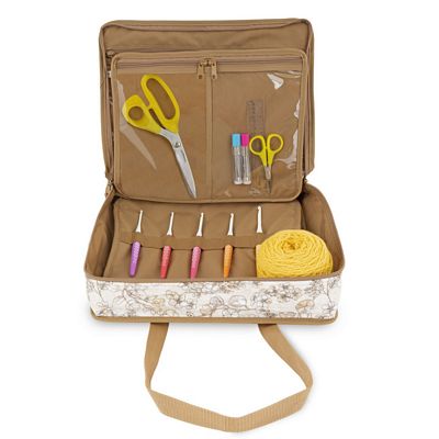 Dritz Project Organizer Bag – Tan Floral — product view 5