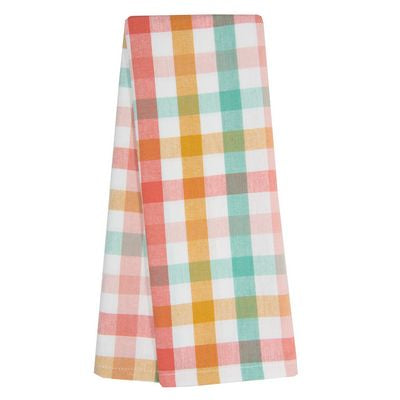 Pastel Check Tea Towels — package of 6