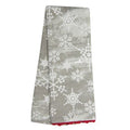Snowflake Tea Towels with Red Rick Rack — package of 6