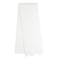 White Tea Towels with White Scalloped Edge — package of 6