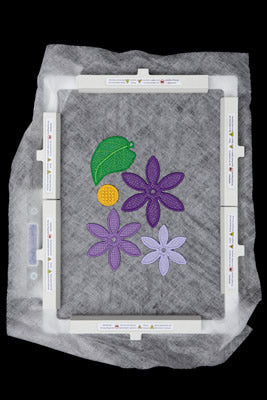 Lace project secured in a Durkee 5x7 Magnetic EZ Frame