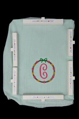 Towel secured in a Durkee 5x7 Magnetic EZ Frame