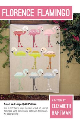 Elizabeth Hartman Florence Flamingo Quilt Pattern EH031 printed pattern front cover