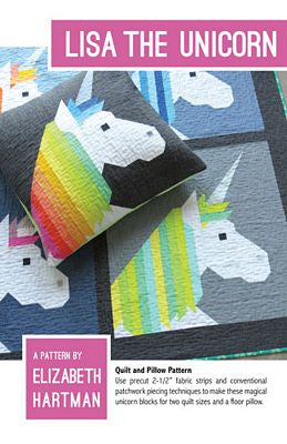 Elizabeth Hartman Lisa the Unicorn Quilt Pattern EH038 printed pattern front cover