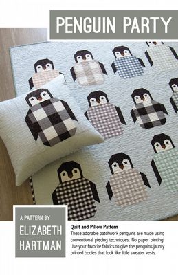 Elizabeth Hartman Penguin Party Quilt Pattern EH041 printed pattern front cover
