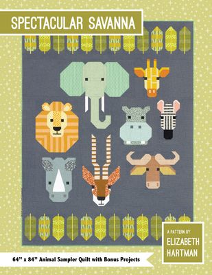 Elizabeth Hartman Spectacular Savanna Quilt Pattern EH048 printed pattern front cover