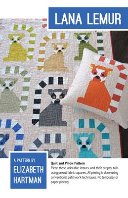 Elizabeth Hartman Lana Lemur Quilt Pattern EH050 printed pattern front cover