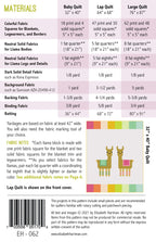 Little Llamas EH062 quilt sizes and fabric requirements