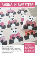 Elizabeth Hartman Pandas in Sweaters Quilt Pattern EH064 printed pattern front cover