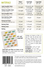 Armadillos EH065 quilt sizes and fabric requirements