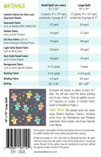 Cats in Space EH068 quilt sizes and fabric requirements